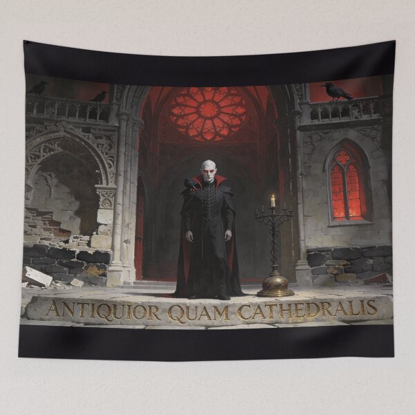 Item preview, Older Than the Cathedral — Dark Sacred Vampire Art designed and sold by GeoWhimsy Studio.