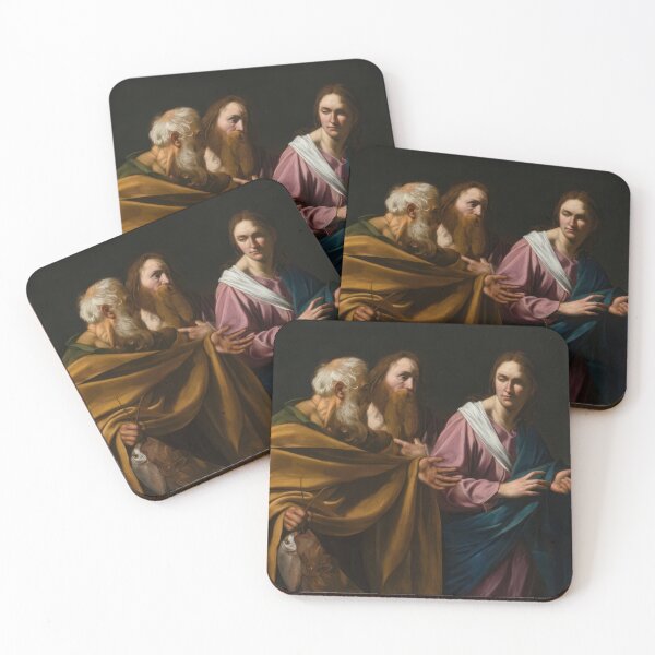 Item preview, Calling Saints Peter Andrew Caravaggio Baroque Religious Painting designed and sold by TheSoulOfArt.