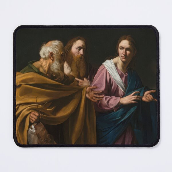 Item preview, Calling Saints Peter Andrew Caravaggio Baroque Religious Painting designed and sold by TheSoulOfArt.
