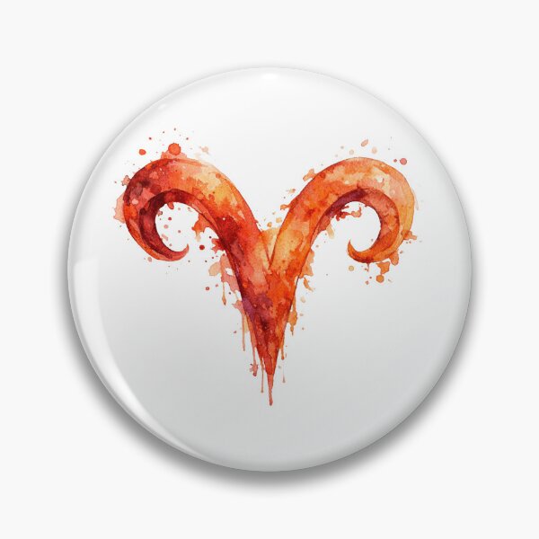Item preview, Watercolor Aries Fire Orange Zodiac Sign designed and sold by AlfeArts.