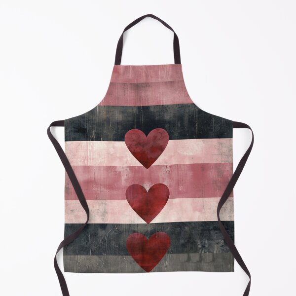 Item preview, Abstract Red Hearts Wall Art Neutral Striped Background designed and sold by NarjaShop.