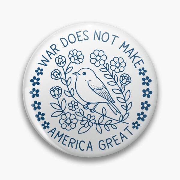 Item preview, Copy of War Does Not Make America Great Floral Bird No War in Iran Protest Anti Trump FDT  designed and sold by gunaone-design.