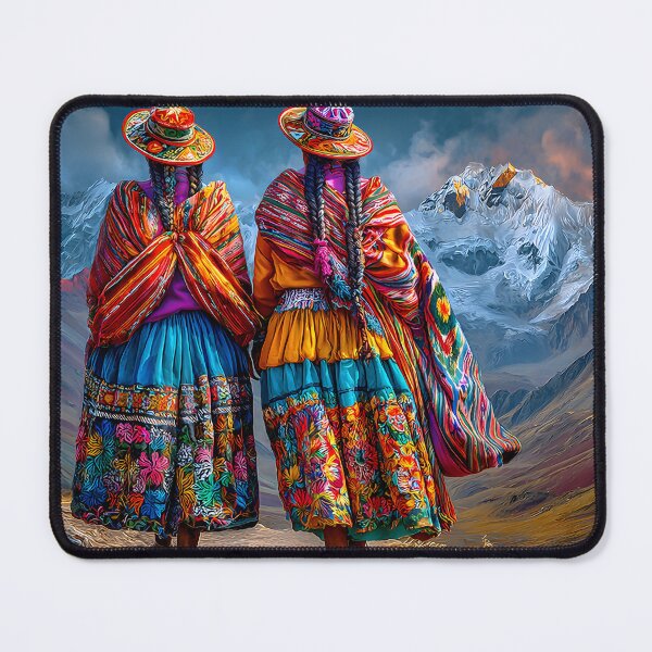 Item preview, Colorful Peruvian Women in Traditional Attire designed and sold by Artessie.