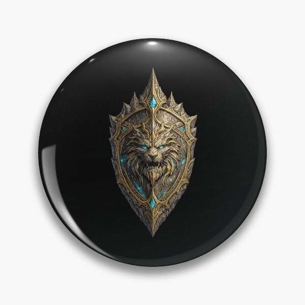 Item preview, Ornate Lion Guardian Stone Crest designed and sold by SuePFields.