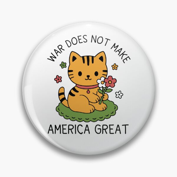 Item preview, War Does Not Make America Great Floral Cat No War in Iran Protest Anti Trump FDT  designed and sold by gunaone-design.