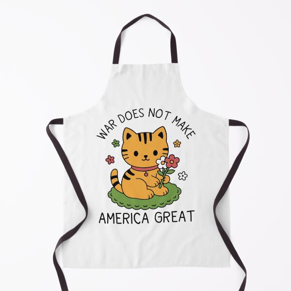 Item preview, War Does Not Make America Great Floral Cat No War in Iran Protest Anti Trump FDT designed and sold by gunaone-design.