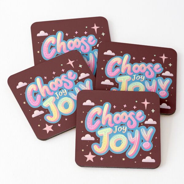 Item preview, Choose Joy Inspirational Quote Design, Positive Mindset Aesthetic, Cute Pastel Typography, Motivational Art for Women and Teens designed and sold by KS-and-Prints.