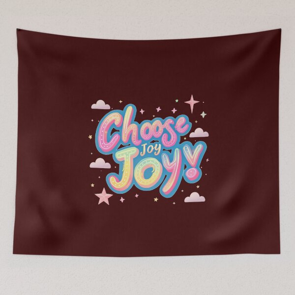 Item preview, Choose Joy Inspirational Quote Design, Positive Mindset Aesthetic, Cute Pastel Typography, Motivational Art for Women and Teens designed and sold by KS-and-Prints.