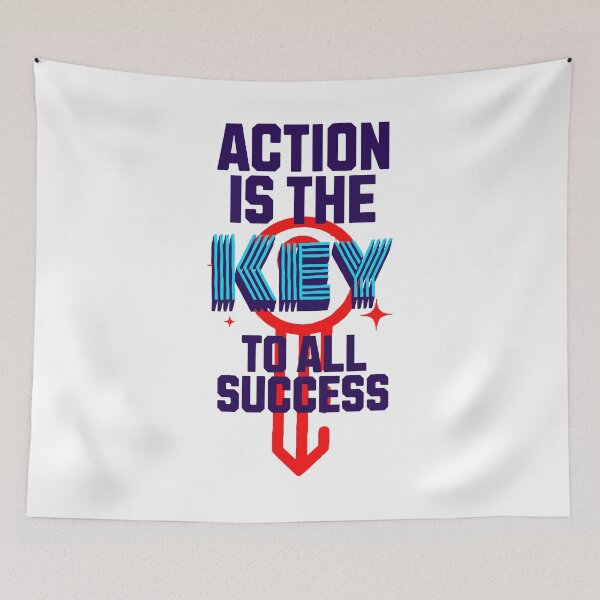 Item preview, ACTION IS THE KEY TO ALL SUCCESS designed and sold by Jakab33.