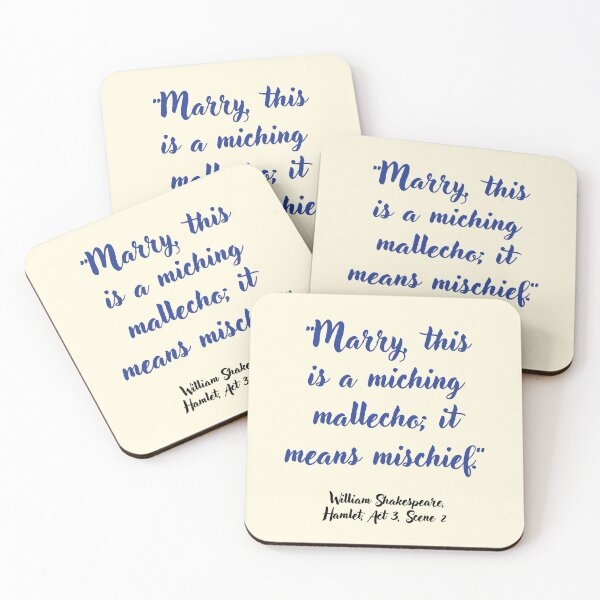 Item preview, Wicked Shakespeare Quote from Hamlet designed and sold by CharlottePlaceArt.