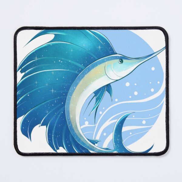 Item preview, Magical Blue Galaxy Sailfish Ocean Art designed and sold by RamneekFraty.