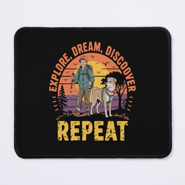 Item preview, Hiking Trekking Explore Dream Discover Repeat designed and sold by kakashinn.