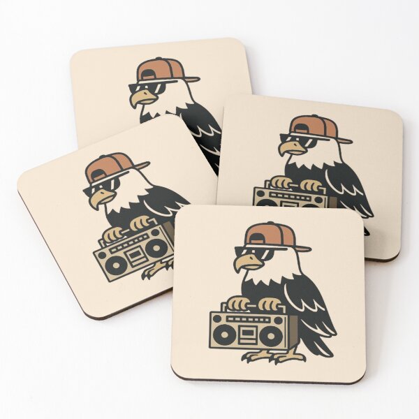 Item preview, Cool Bald Eagle – Urban Boombox Vibes designed and sold by Dogandesighn.