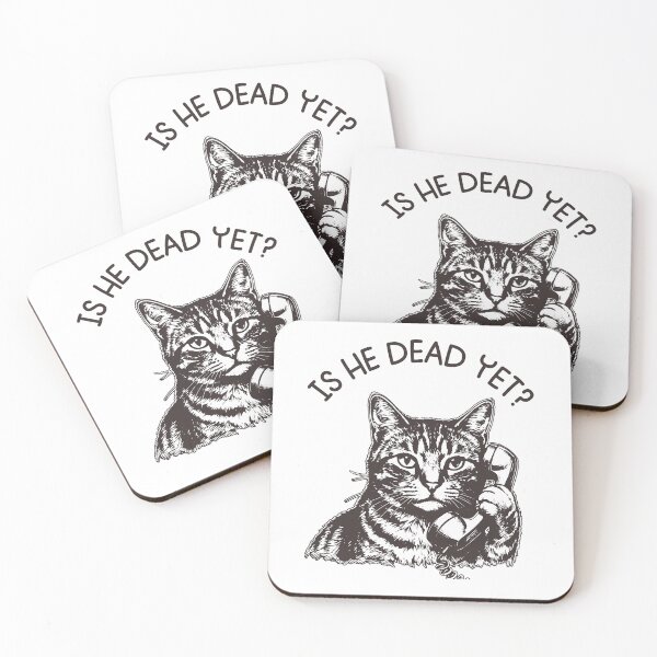 Item preview, Is He Dead Yet Cat Protest Anti Trump Subtle FDT Funny Cat Political Resist And Persist designed and sold by gunaone-design.