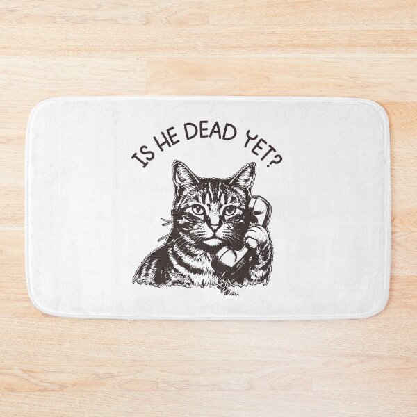 Item preview, Is He Dead Yet Cat Protest Anti Trump Subtle FDT Funny Cat Political Resist And Persist designed and sold by gunaone-design.
