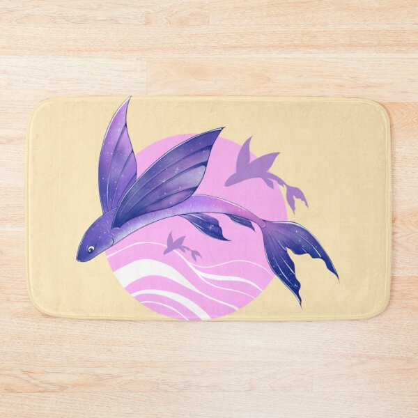 Item preview, Fantasy Galaxy Flying Fish Pastel Pink Moon designed and sold by RamneekFraty.