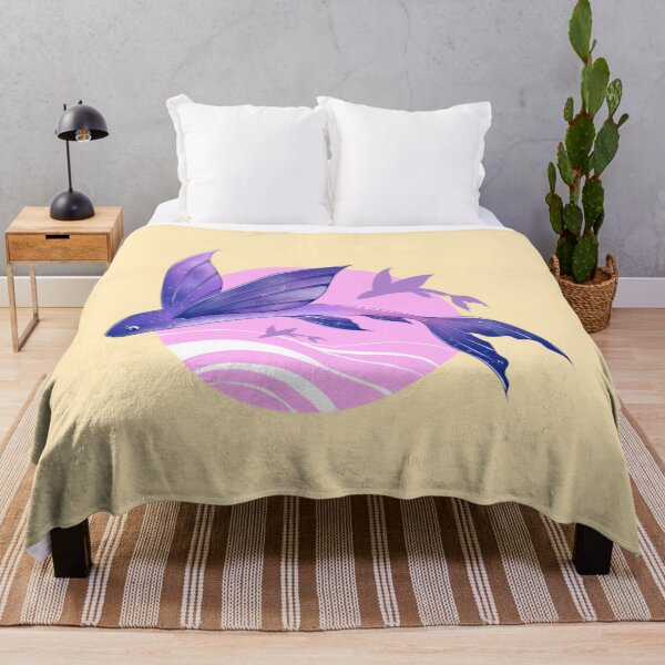 Item preview, Fantasy Galaxy Flying Fish Pastel Pink Moon designed and sold by RamneekFraty.