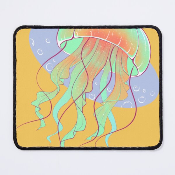 Item preview, Pastel Neon Galaxy Jellyfish Floating In Space designed and sold by RamneekFraty.