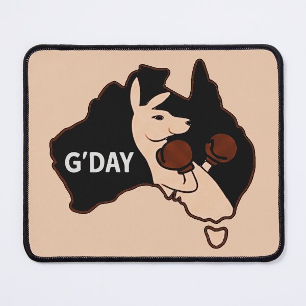 Item preview, Boxing Kangaroo over Australia designed and sold by Corinne Alexa Jackson.