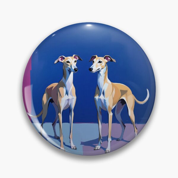 Item preview, Colorful Greyhound Duo Illustration designed and sold by KiraChie.