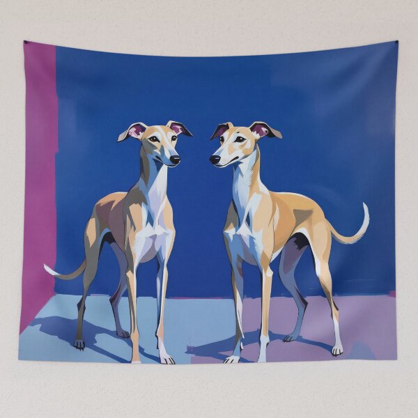 Item preview, Colorful Greyhound Duo Illustration designed and sold by KiraChie.