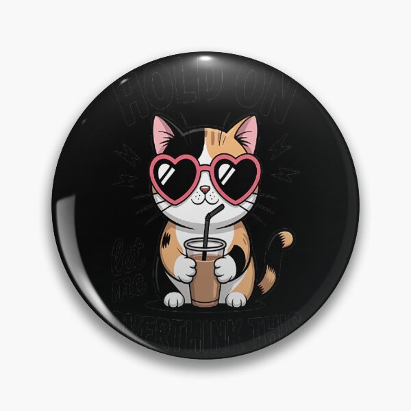 Item preview, Hold On Let Me Overthink This Cat with Cold Brew Iced Coffee designed and sold by kakashinn.