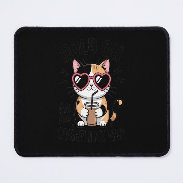 Item preview, Hold On Let Me Overthink This Cat with Cold Brew Iced Coffee designed and sold by kakashinn.