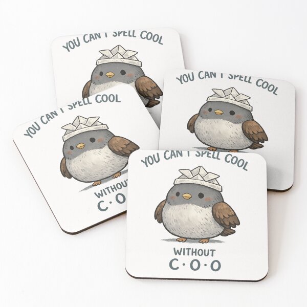 Item preview, Can’t Spell Cool Without Coo Tee Funny Pun Sparrow designed and sold by Pawsome Quotes.