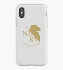 Evangelion Nerv Logo Classy Gold iPhone Case