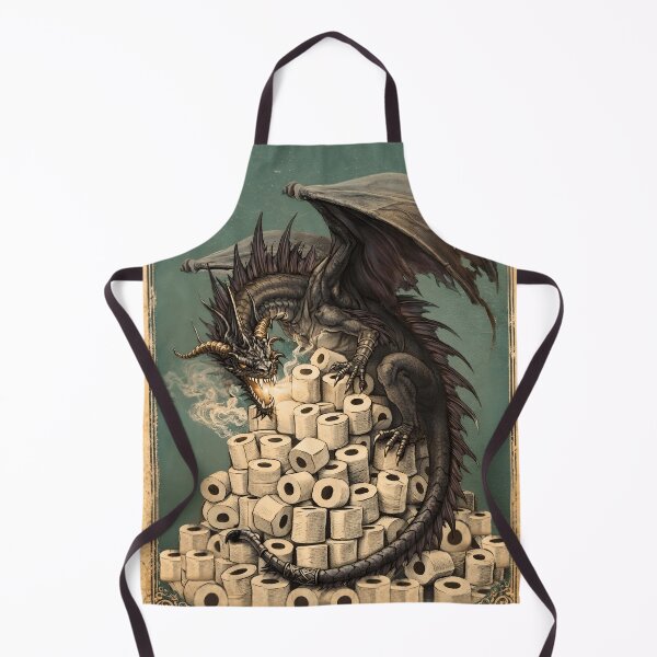 Item preview, Funny bathroom humor: Toilet Paper Hoarder Dragon designed and sold by DungeonAtelier.