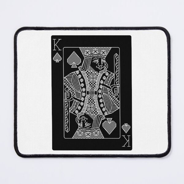 Item preview, Modern Geometric King of Spades Monoline Art designed and sold by Be-bored.