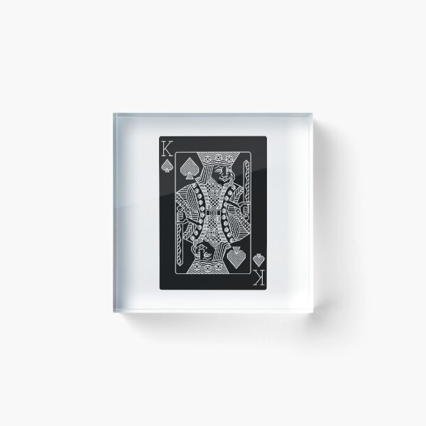 Item preview, Modern Geometric King of Spades Monoline Art designed and sold by Be-bored.