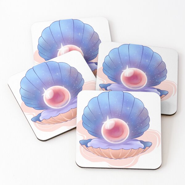 Item preview, Glowing Pink Pearl In Cosmic Galaxy Seashell designed and sold by RamneekFraty.