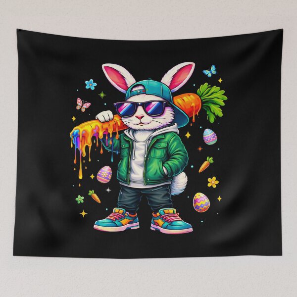 Item preview, Funny Easter Bunny with Carrot Rabbit Easter designed and sold by BlightedArt.