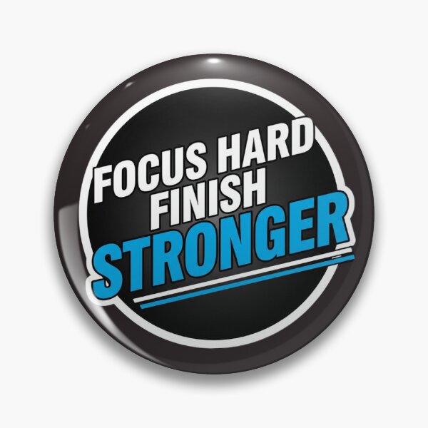 Item preview, Focus Hard Finish Stronger Motivation Quote designed and sold by PrintBreeze.