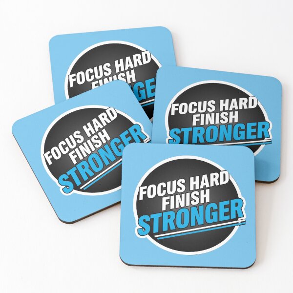 Item preview, Focus Hard Finish Stronger Motivation Quote designed and sold by PrintBreeze.