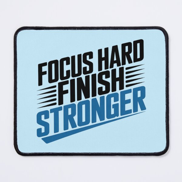 Item preview, Focus Hard Finish Stronger Motivation Quote designed and sold by PrintBreeze.