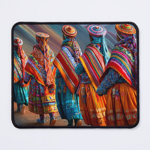 Item preview, Colorful Peruvian Women in Traditional Attire designed and sold by Artessie.