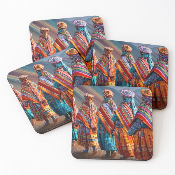 Item preview, Colorful Peruvian Women in Traditional Attire designed and sold by Artessie.