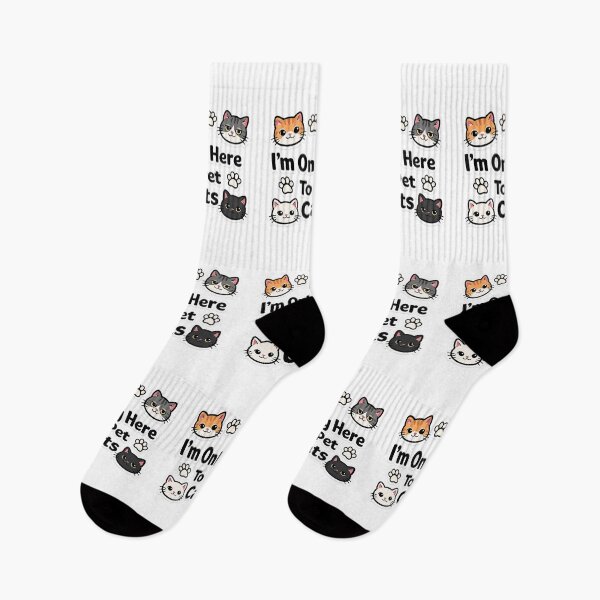 Item preview, I’m Only Here To Pet Cats Funny Cat Lover Design designed and sold by StyleLap.