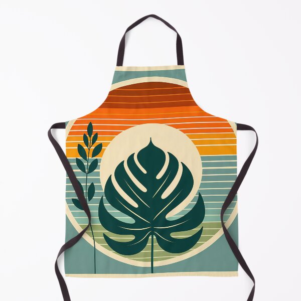 Item preview, Retro Monstera Leaf Sunset designed and sold by InkSmithery.