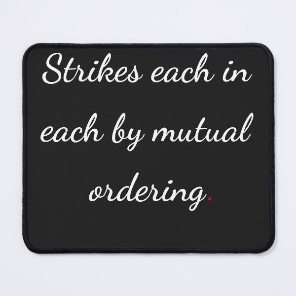 Item preview, "Strikes each in each by mutual ordering" - handwriting white designed and sold by ariksworld.