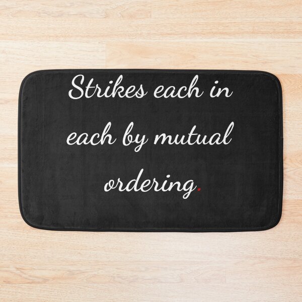 Item preview, "Strikes each in each by mutual ordering" - handwriting white designed and sold by ariksworld.