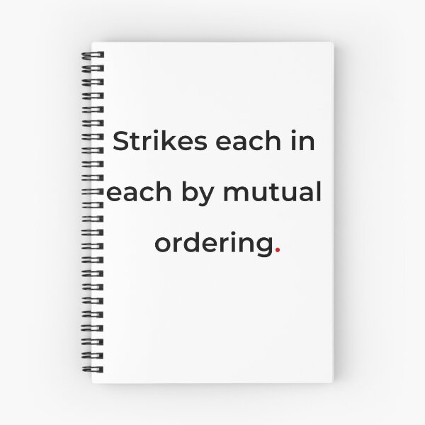 Item preview, "Strikes each in each by mutual ordering" - print black designed and sold by ariksworld.