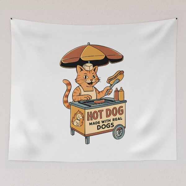Item preview, Cat and hotdog designed and sold by GallegosLandin.