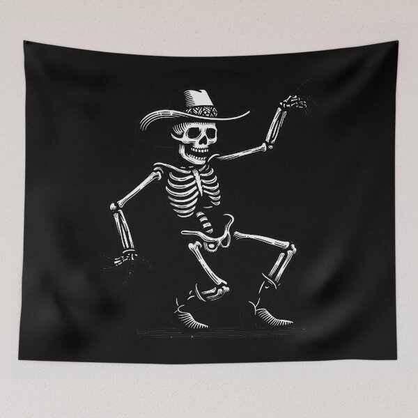Item preview, Dancing Skeleton Cowboy Alt Western Art designed and sold by xtcghsyrpx48.