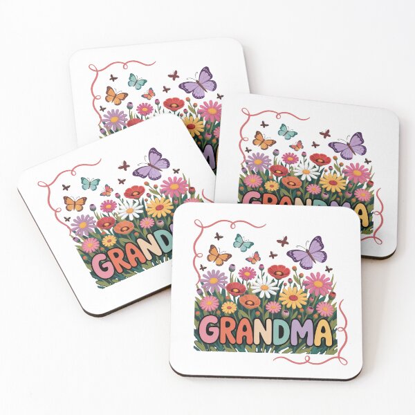 Item preview, Grandma Pastel Floral Meadow Design – Cute Butterfly Cottagecore Gift for Grandma, Soft Vintage Flower Aesthetic designed and sold by Aquarius-club.