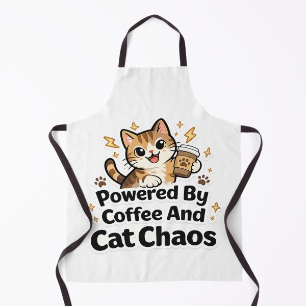 Item preview, Powered By Coffee And Cat Chaos Funny Cat Design designed and sold by StyleLap.
