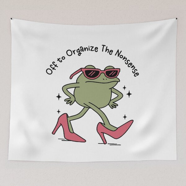 Item preview, Off to Organize The Nonsense Funny Frog Meme - Chaos Coordinator designed and sold by gunaone-design.