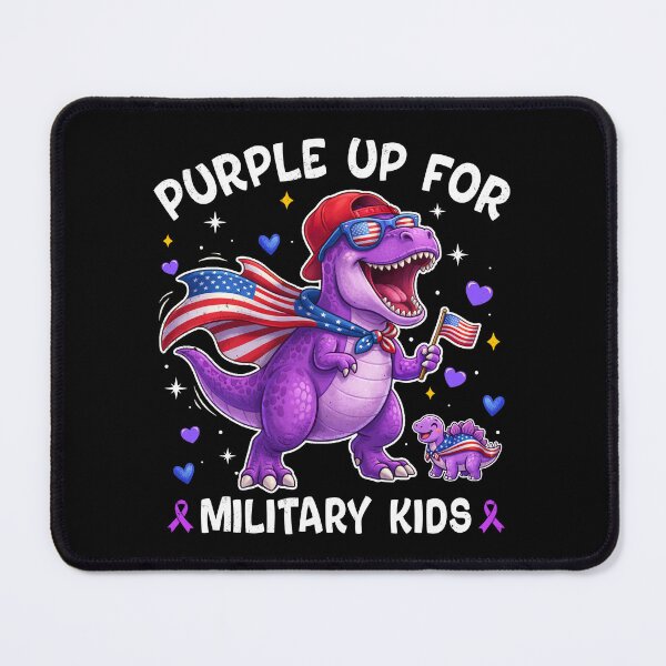 Item preview, Purple Up for Military Kids Military Child Month Dinosaur designed and sold by BlightedArt.